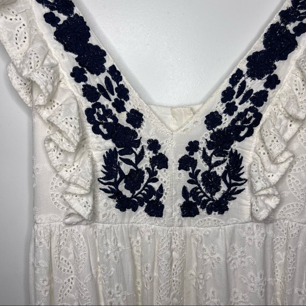 Allison New York White Eyelet Embroidered Maxi Dress- Anthropologie - Picture 4 of 16